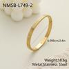 Stainless Steel Gold Plated Open Bangle Multi-Style Heart Star Stripe Mother-of-Pearl Design Versatile Layering Bracelet