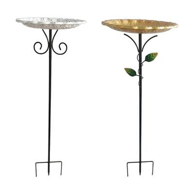Bird Bath Bowl Outdoor Birdbath Multifunction Decor Metal Garden Birdfeeder Bird
