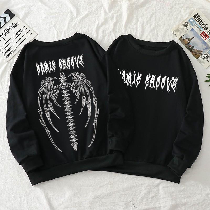Women's Gothic Dark Style Hoodie - European & American Hip Hop Harajuku Plus Size Sweatshirt