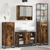 Bathroom Cabinet Smoke Oak 40 X 30 X 180 Cm Particleboard