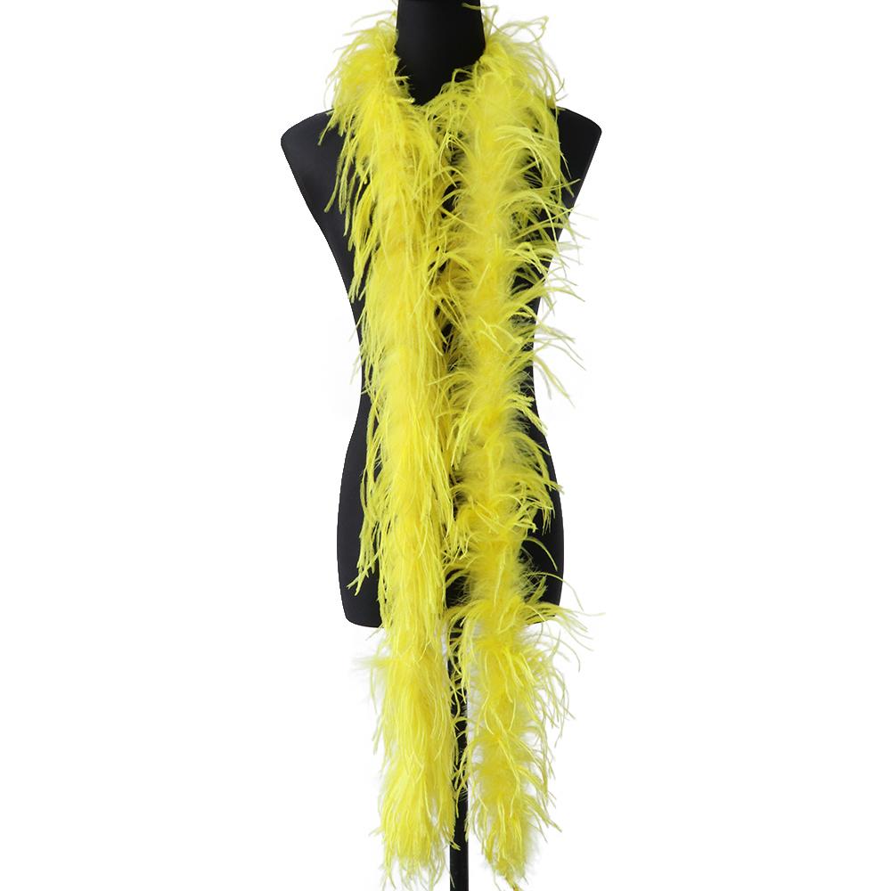 1Ply Ostrich Feather Boa 13-15CM Long Feathers Trims for Crafts Party Dress Sewing Decoration Plumas Ribbon 2 Meters Multicolor