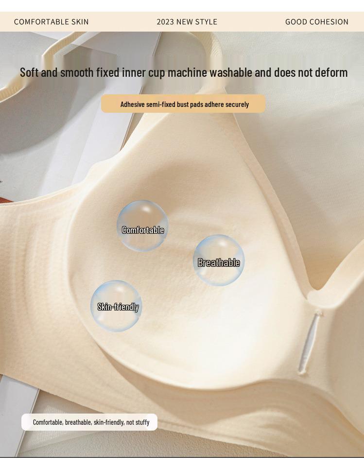 Seamless Push-Up Bra for Women: Soft, Wireless, Anti-Sagging Support for Small Chests