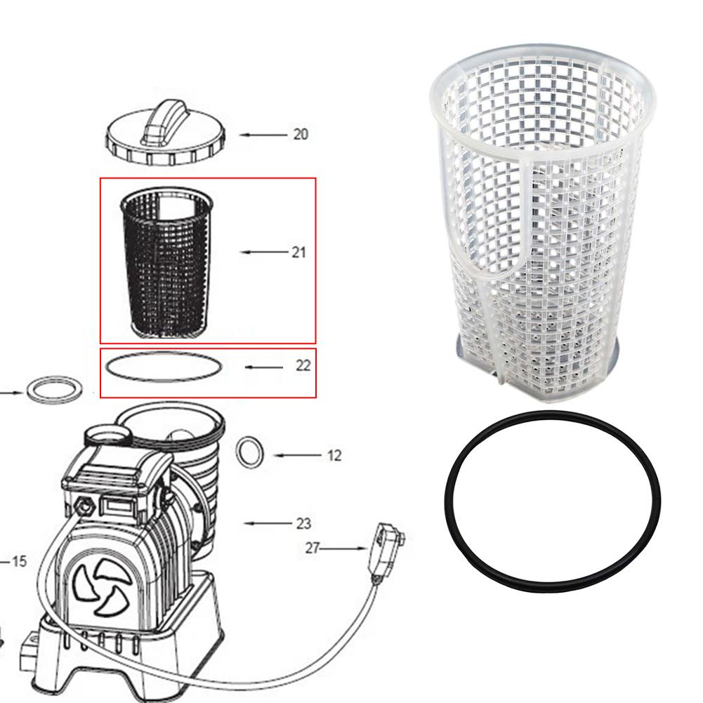 1set P6562 Sand Filter Pump Basket With P6563 Replacement Gasket For 58486 58497 58499 Pumps For 1000/1200/1500 Sand Filters Kit