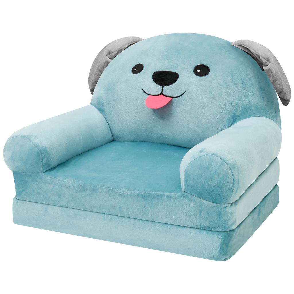 Foldable Kids Sofa Seat Chair Foam Filled Children's Sleeping Bed Lazy Couch Reading Armchair for Reading Relaxing Nursery