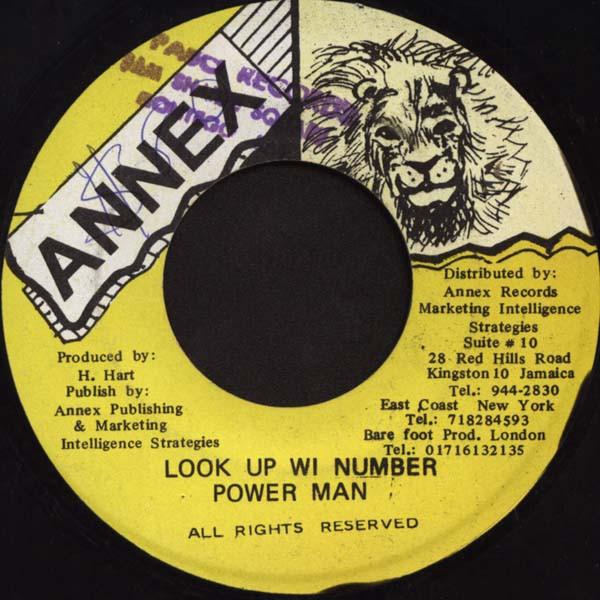 

7inch Record POWERMAN - Look Up Wi Number NONE Annex Japan Reggae, Ska & Dub Used