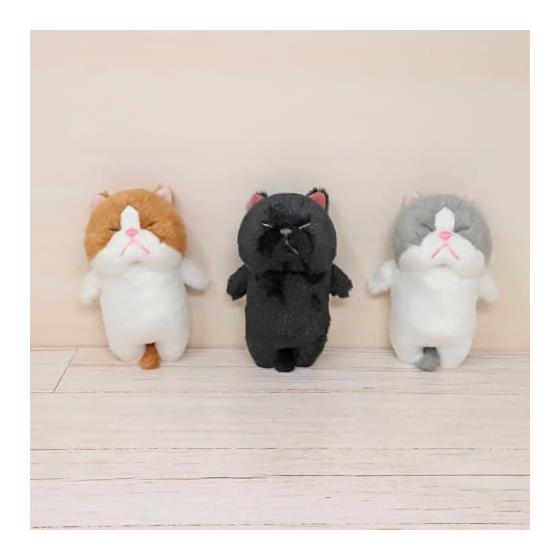 Stick-like Cat Kurobo Plush Magnet, 12.5cm Total Length, Ages 6+, Stick-like Cat Series, Contains Magnet, Small Plush