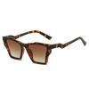  New Square Luxury Women Sunglasses UV400 Leopard Print Gradient Shades Men Sun Glasses