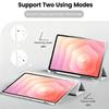 For Samsung Galaxy Tab S10 Lite/S10 FE/S9 FE/S9 10.9'' 11'', Flip Smart Cover with Clear Back Shell, Auto Wake/Sleep Tablet Case