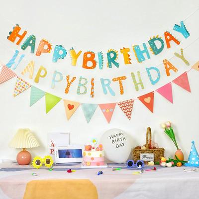 Colorful Birthday Banner for Children's First Birthday Party Decoration