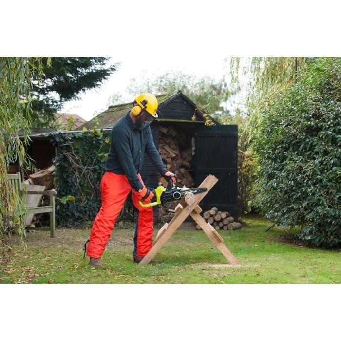 RYOBI - Tronçonneuse 18V ONE+ - Brushless - Guide 30cm - 10 M/s - Tendeur Sans Outil + Batterie 5,0 Ah & Chargeur 2,0A - RCS18X3050F