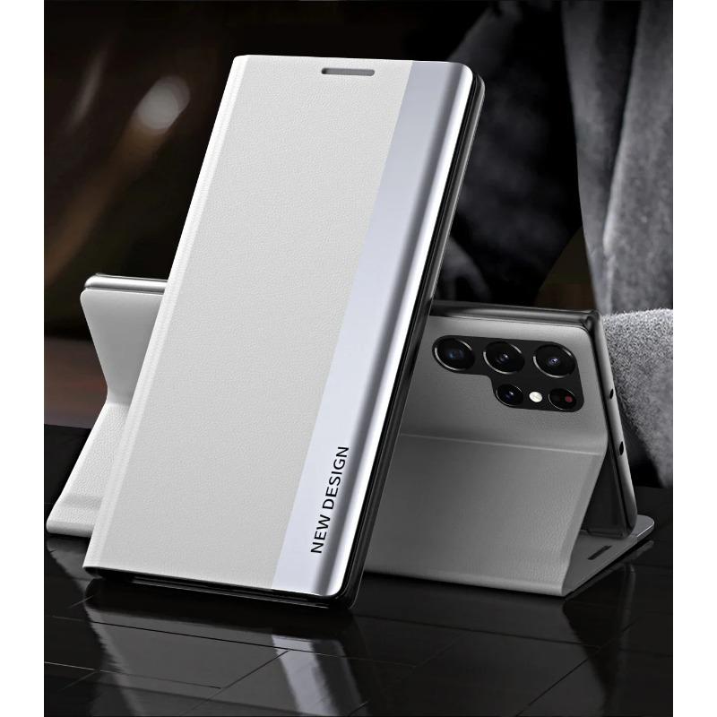 Premium Business SLE Magnetic Flip Kickstand Leather Case for Samsung Galaxy S26 Ultra S26 Pro S25 Edge S24 S23 FE S22 Plus Shockproof Bumper Cover