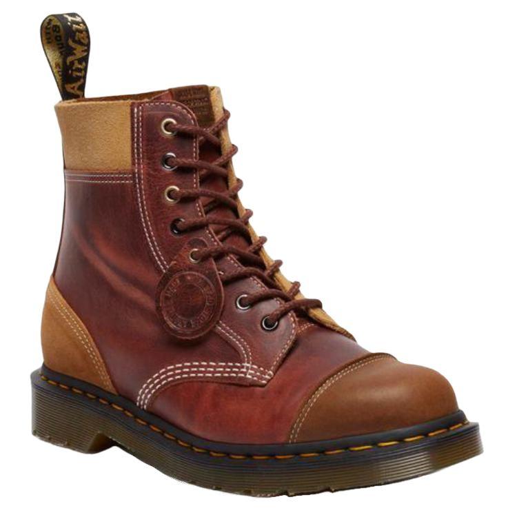 Dr. Martens Leather Comfortable Versatile Short Martin Boots Women boots Brown 31857649