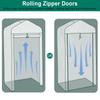 Greenhouse Indoor Outdoor Transparent Weatherproof Greenhouses Warm House with Roll up Double Zipper Door for Outside Plants