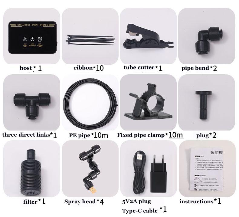 Rainforest Sprayer Control Automatic Mist Timing Spray System Kit  Touch Screen Irrigation Timer Reptile Sprayer Humidifier