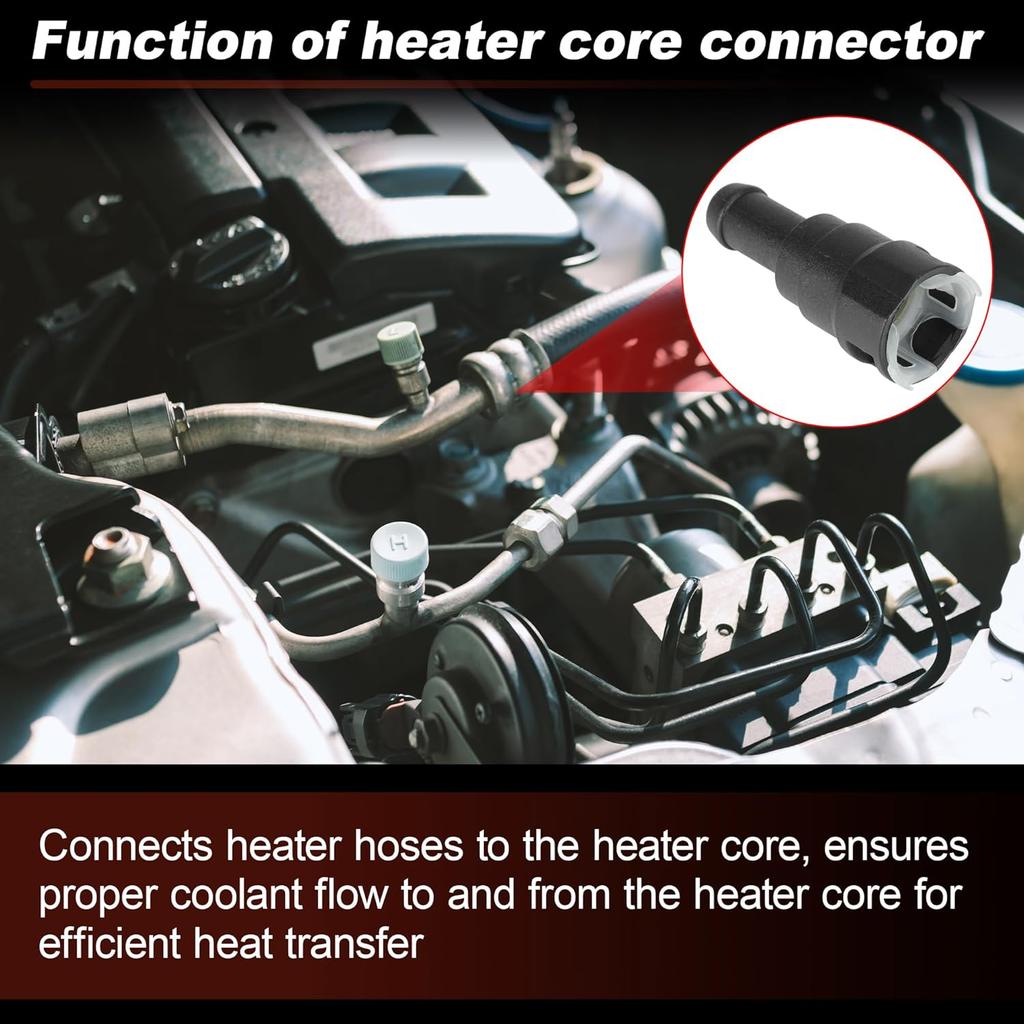 HVAC Heater Hose Connector for Ford Excursion Expedition F150 F250 F350 E150 E250 E350 Econoline Super Duty for Ranger for Lincoln 3/4" Tube & 5/8"