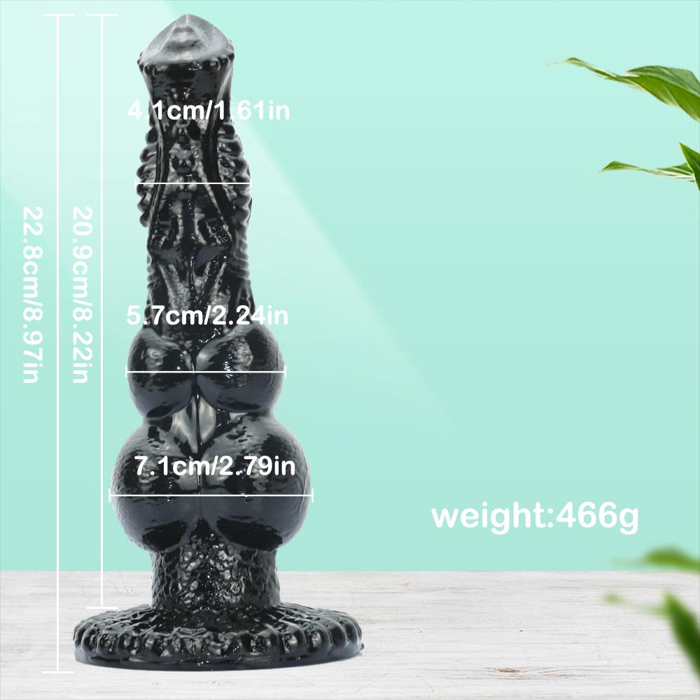 Realistic Canine Penis with Balls Dildo - Extra Long Depth Play for Women, SM Roleplay Toy, Anal Plug with Dual Testicles, Fantasy Adult Toy