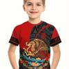 Children's Clothing Boys Summer Fashion Mexico Flag 3d Graphic Print T Shirt Short Sleeve Vibrant Colors Perfect for Casual Wear