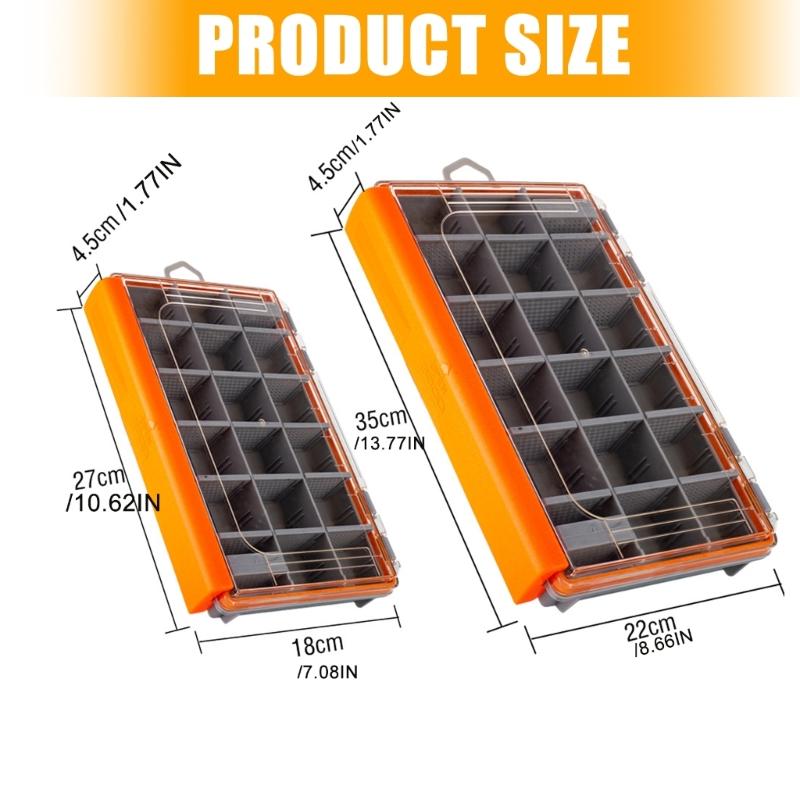 Waterproof Organizers Lure Baits Organizers Clear Lid Tray Box Baits Separator Fishing Tackle Box Storage Box Trays