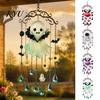 Window Hanging Decoration Halloween Ghost Wind Chime Decoration, Vintage Sun Catcher with Faux Crystal Party Supplies Drops Tassels, Acrylic Ornament