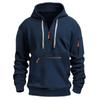 Men's Waterproof Hooded Jacket with Zipper Pocket - Everyday Sportswear for Autumn and Winter