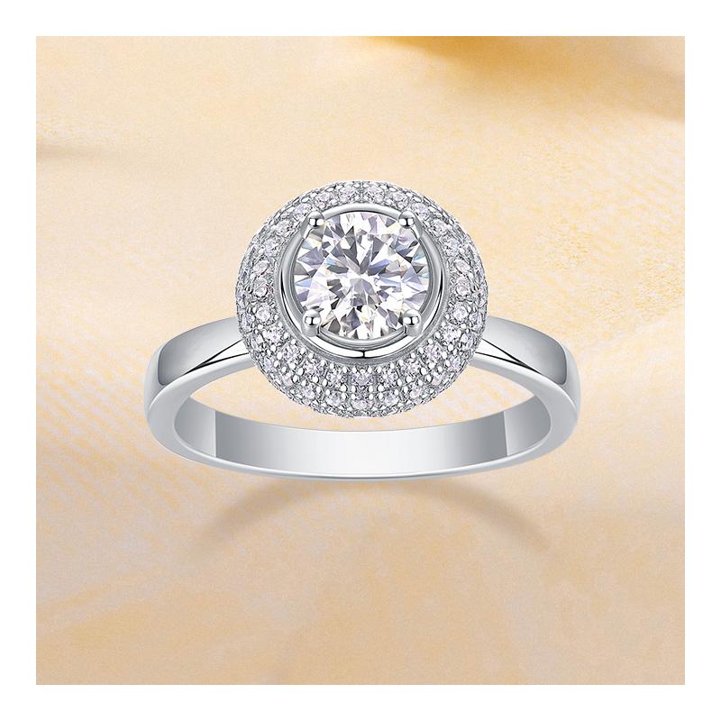 Customizable 925 Sterling Silver Moissanite Diamond Wedding Engagement Ring for Women Fashion Jewelry 1 PC