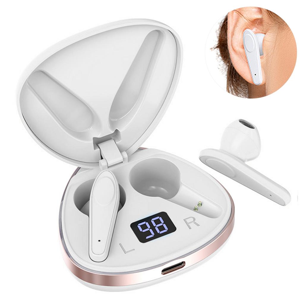 TWS Wireless Bluetooth Headset Stereo Sports Earphone Touch Control Wireless HeadsetPearl White