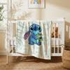 Stitch Blanket, Cute Disney Flannel Throw, Stitch and Frog Blanket, Starfish Beach Throw, Coastal Kids Blanket, Stitch Lover Gift
