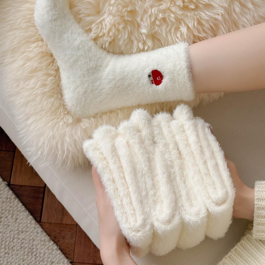 Women's Thick Socks Australian Fleece Thickened and Warm Home Floor Socks Confinement Socks Winter Sleep Socks