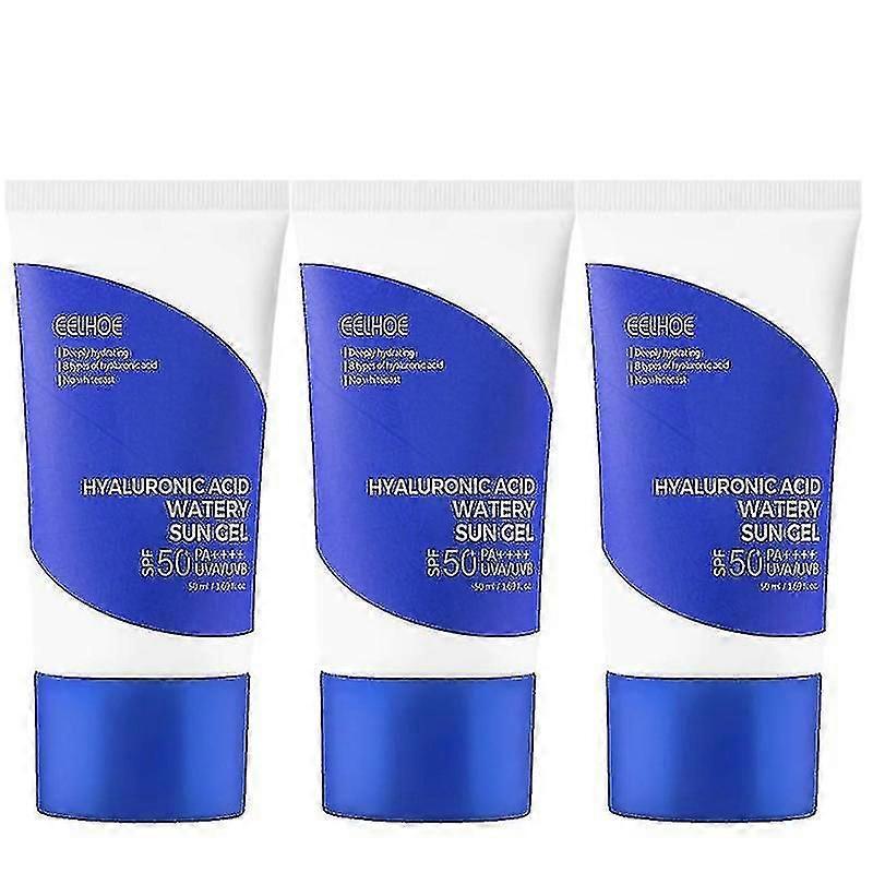 3x Hyaluronsäure Wässriges Sonnen-Gel Sonnenschutz 50ml LSF50+ PA++++