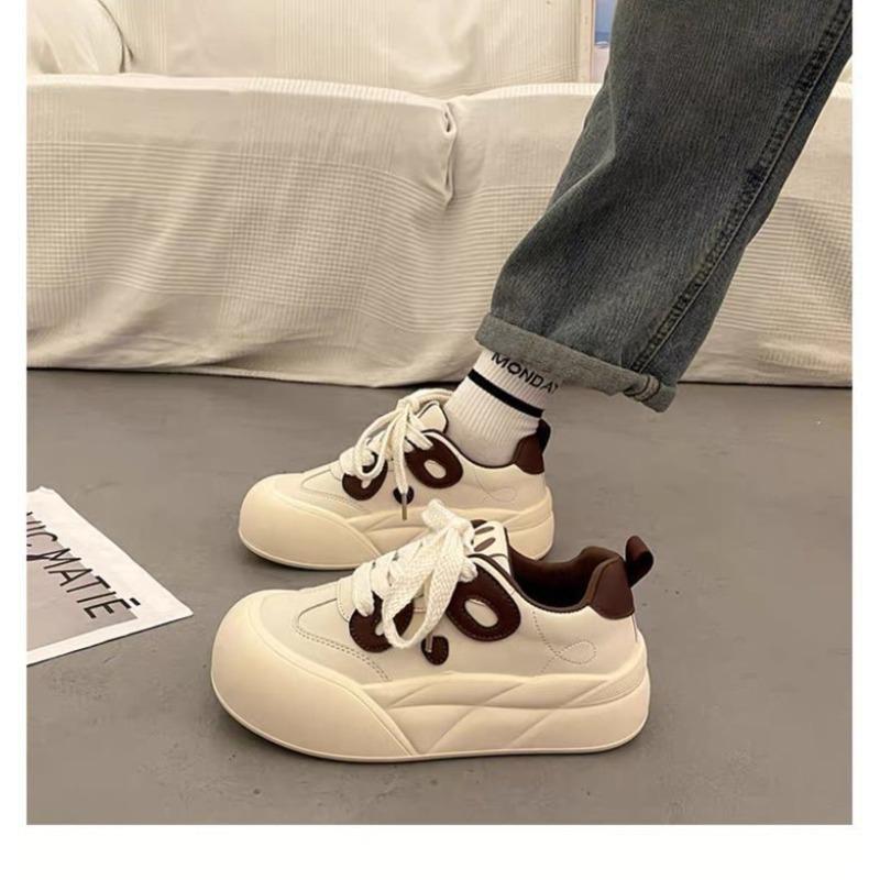 

Panda little white shoes board shoes women s autumn new big head versatile casual thick sole heightening student breadboard shoes 40 светло-коричневого
