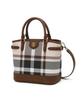 DAKS WOMENS ACCESSORIES Tartan Check Light Brown Leather Tote Bag_Dcba6E716W2
