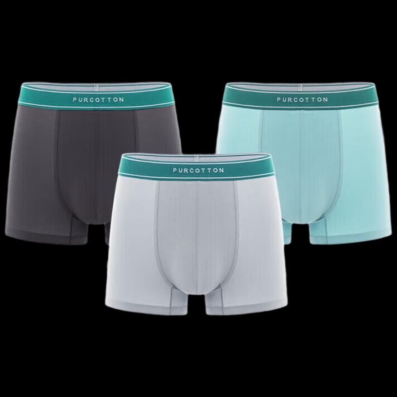 

PurCotton Men s Boxer Briefs with Elastic Waistband One Size (175/100)