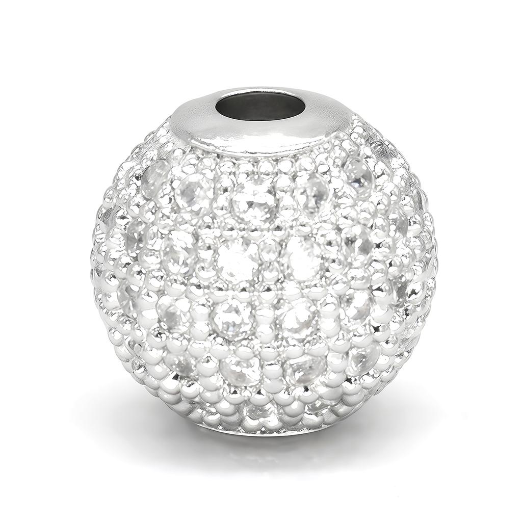 5 Stück Messingperlen Schmuckherstellung Strassbesetzt Zirkon Abstandshalterperlen 6-10mm für Charms Halskette Armband DIY