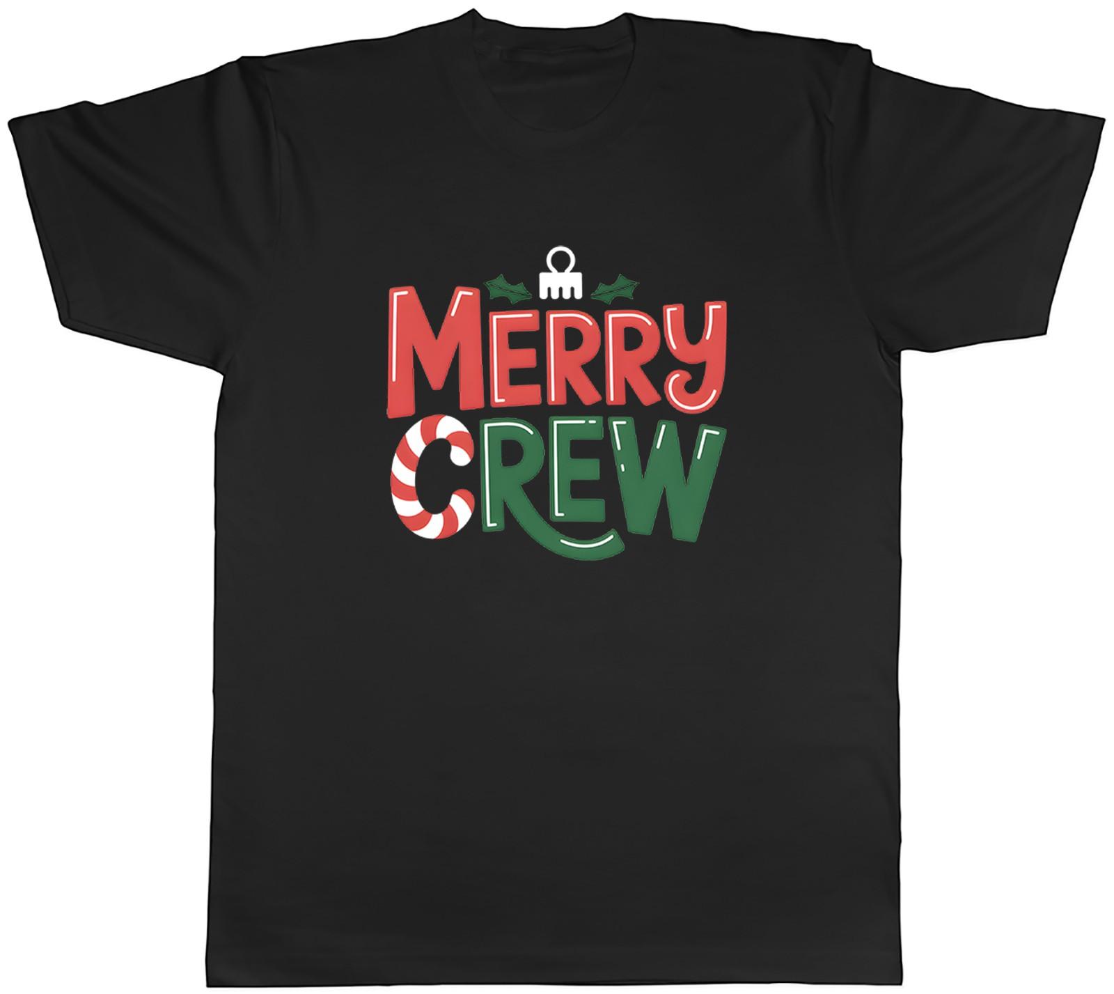 Merry Crew Christmas Family Xmas Candy Cane Mens T-Shirt Tee Gift Top S