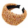 Sequin Braided Wide Thickened Headband Tweed Knitted Makeup Headband  for Girls Ladies