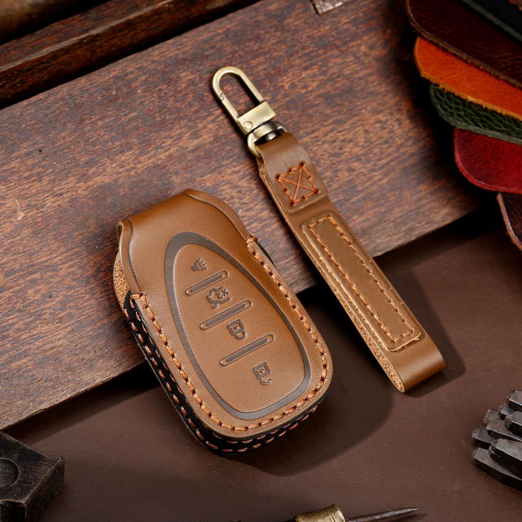 For Chevrolet Key Bag New Cruze Malibu Explorer Leather Car Key Cover