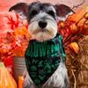 1×Halloween Dog Bandana Pet Triangle Scarf Pumpkin Ghost Pattern Adjustable Dog Bib Costume For Small Medium Dogs Cats Accessory