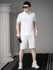 European Style Heavy-Duty Rhinestone Polo Shirt for Men, 2026 Summer New Trendy Velvet Print Short-Sleeve Top