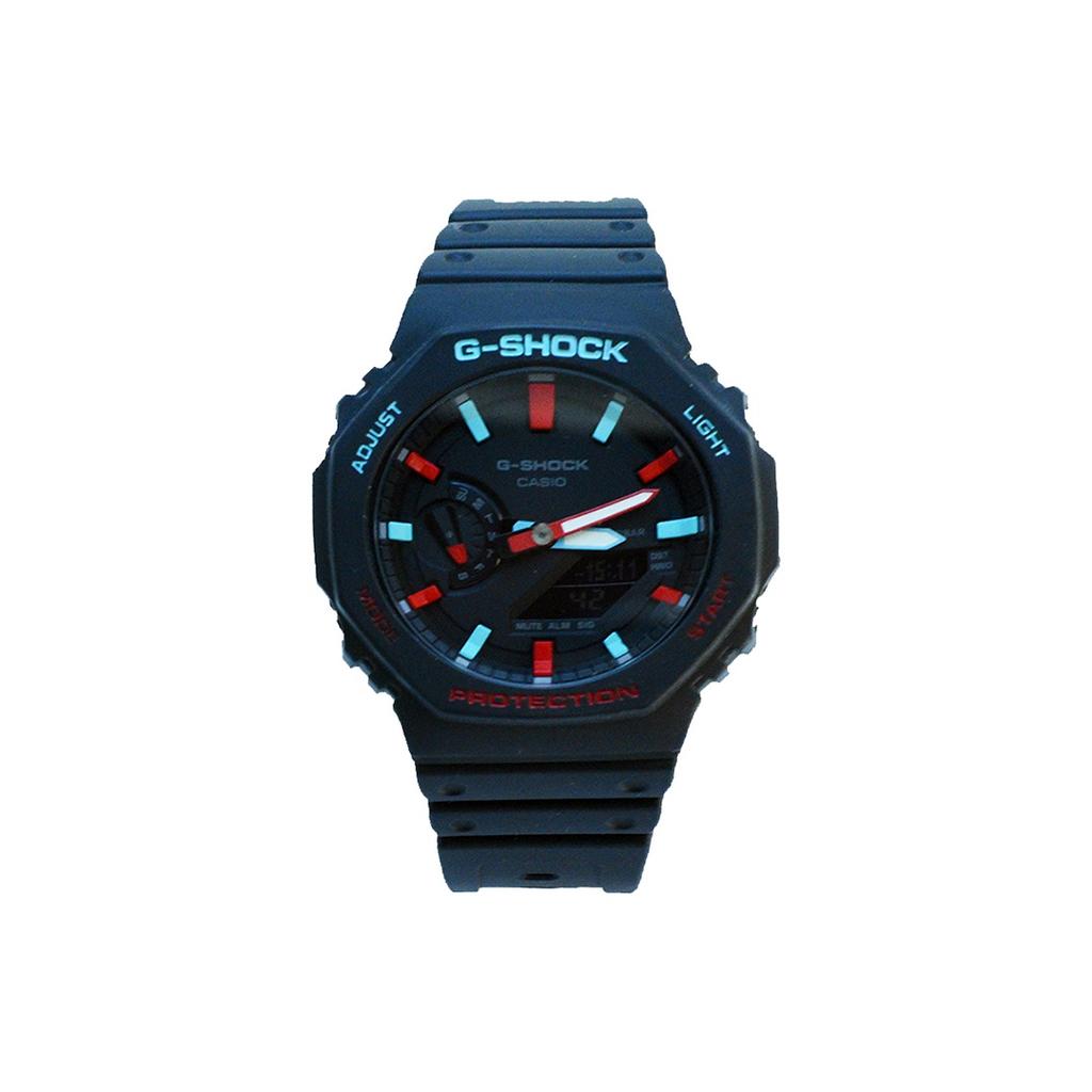 CASIO Men Liquid Crystal,Analog Dual Display Series Black Watch GA-2100-1A1(Watch3--)