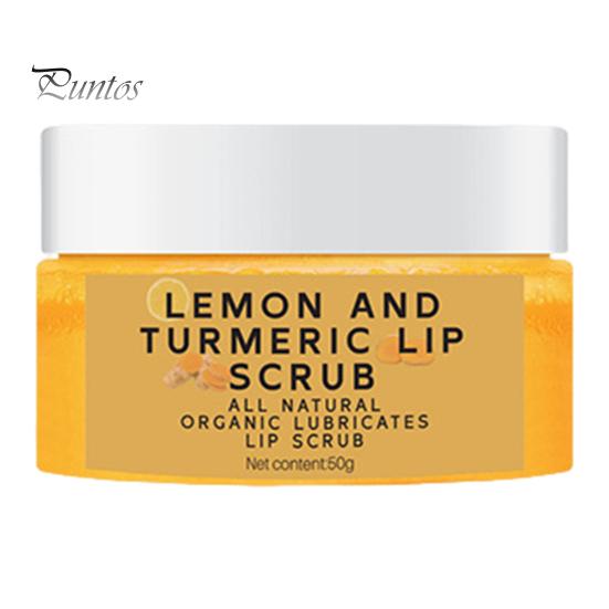 

1/2 шт. Скраб для губ с куркумой, лимоном и алоэ вера, натуральный эксфолиант для темных губ, 50 г. Увлажняющий скраб для губ, нежный эксфолиант для губ 1pc