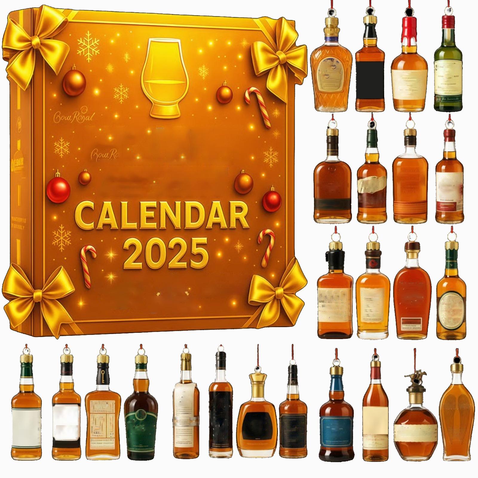 

2D Plane+airplane Box +24PC+ Whisky Advent Christmas Countdown Box Calendar One Size жёлтый