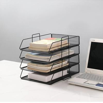 Bureau Organizer Stapelbare Bestandsrek Bestandsorganisator Minimalisme A4 Bestandsopslagbak Papierrek Gelamineerd Home Office Benodigdheid