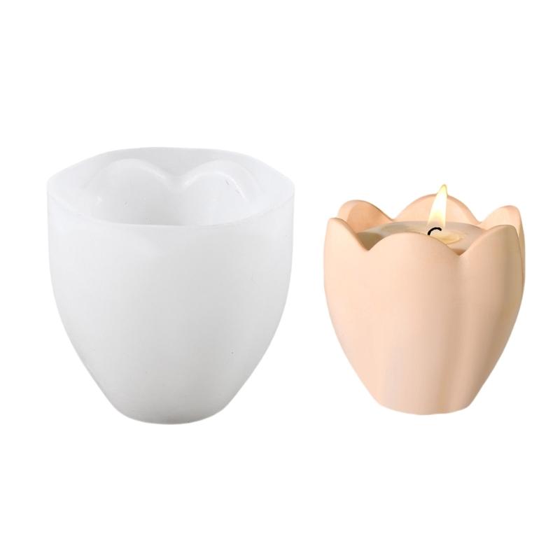 

Multipurpose Flower Shaped Silicone Mold Artistic Silicone Mould for Flower Petal Shaped Candle and Plaster Holders 1
