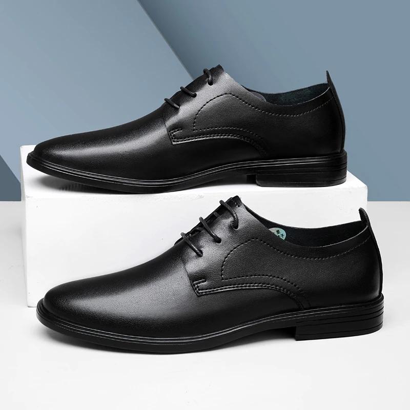Fashion Elegantes Casual Shoes British Leather Mens Oxford Shoes Sneakers Classic Male Formal Dress Footwear New Trendy Business Shoes