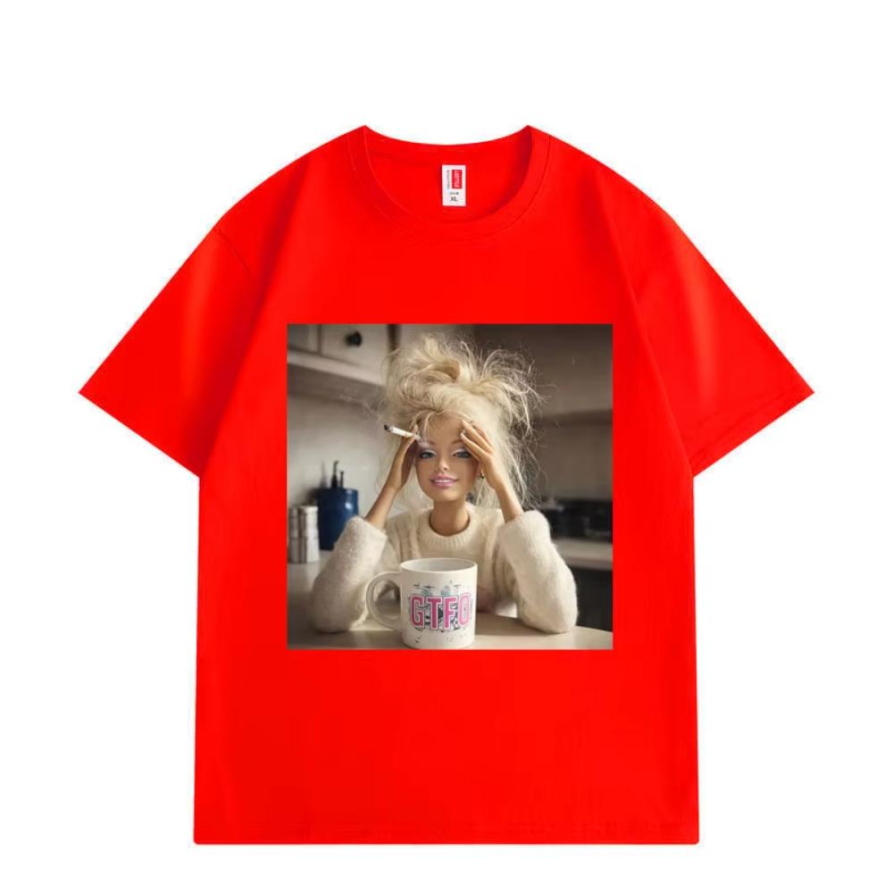 Grappig Poppengezicht Meme Grafische T-shirts Mannen Vrouwen Kleding Hoge Kwaliteit Mode T-shirts Zomer Casual Los Korte Mouw T-shirts