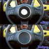 Carbon Fiber Front Steering Wheel Center Decoration Cover For Fiat 500 2012-2015