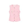 Spring and Summer New Women's Clothing Fashion Metal Clasp with Belt Punk Texture Vest Waistcoat 2132904