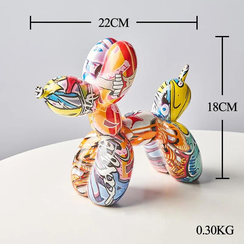 Individualistic Colorful Sculpture Animal Statuette Graffiti Home Living Room Desk Aesthetic Crafts Tv Cabinet Decor Ornament