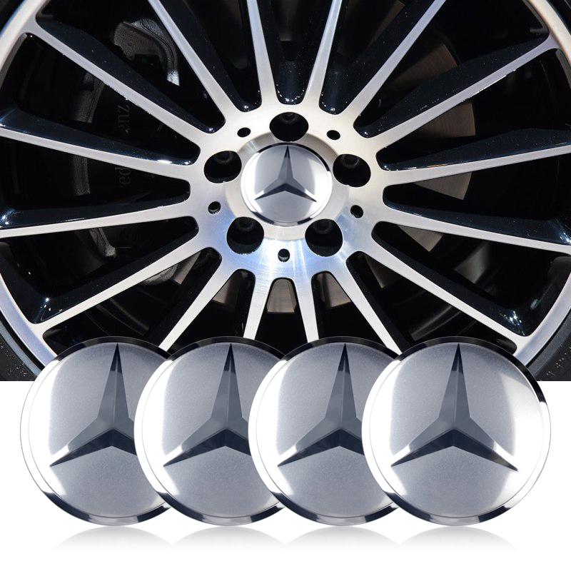 60mm Car Styling Wheel Center Hub Cap Sticker Auto Accessories Decals For Mercedes Benz AMG W124 W202 W203 W204 W210 W211 W212
