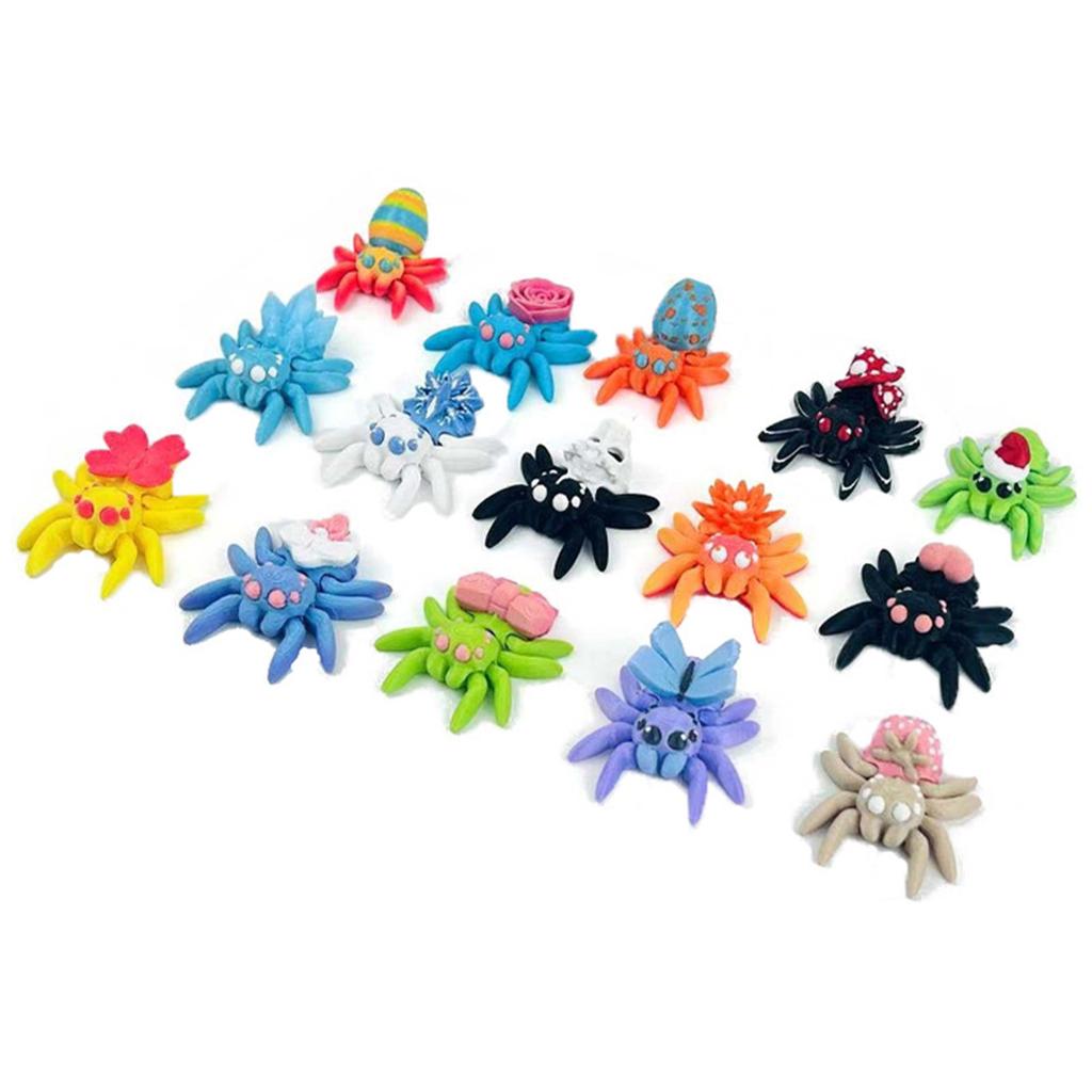Multi Color 3D Printed Spider Toy Model, Magnetic Spider Creative Ornaments Simulation Model Small Spider